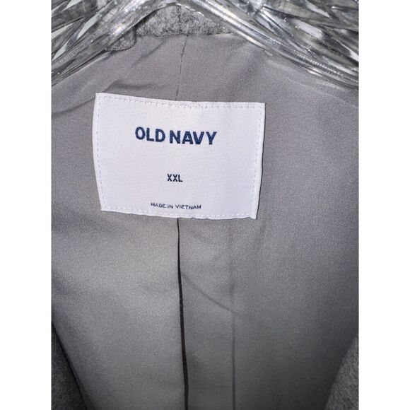 Old Navy Womens Overcoat Size 2XL Long Gray 2 Button Career Coat Jacket - Picture 4 of 4